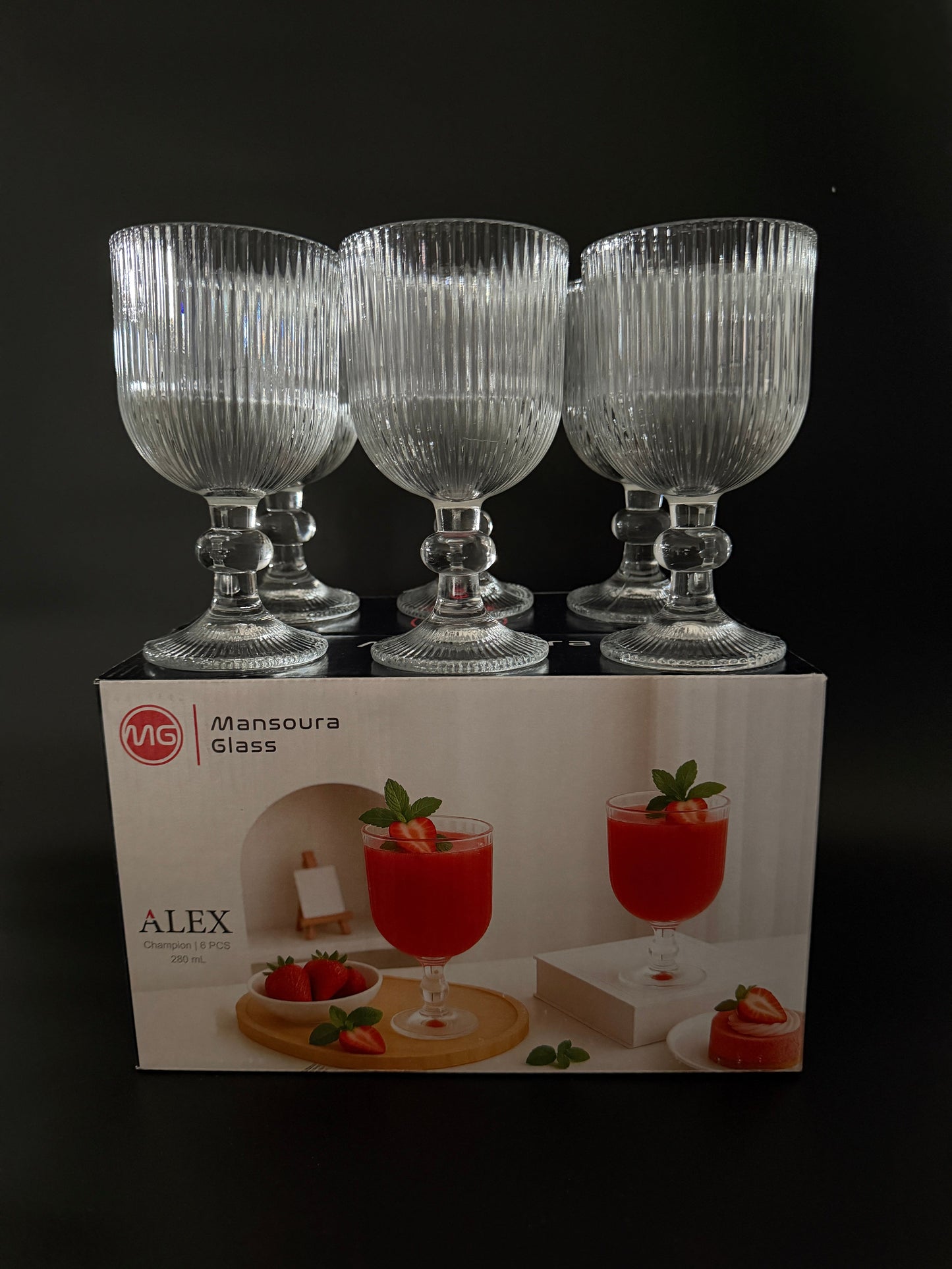 Pahare Alex cu Picior 280ml - Imagine 5